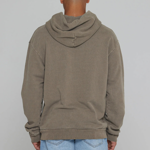 Sweat-shirts à capuche surdimensionnés en coton 100% tissé, poids lourd, automne, logo imprimé personnalisé, respirant, à capuche, ODM, hip-hop, hommes, vente chaude - Product Image 6