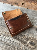 Tarjetero Delgado de Cuero Genuino de Alta Calidad, Estilo Vintage Minimalista, Personalizado con Logotipo y Color, para Hombre y Mujer, Bolsillo Frontal