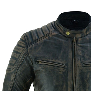 แจ็กเก็ตแข่งรถหนังแท้สำหรับผู้ชายกันน้ำกันลมขนาดพลัสไซส์สำหรับนักขี่บนท้องถนนออกแบบได้ตามต้องการ - Product Image 6