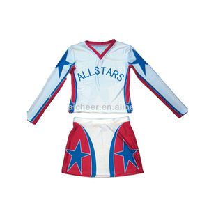 ชุดเชียร์ลีดเดอร์ราคาถูกสำหรับเด็กผู้หญิง ปรับแต่งได้ ยืดหยุ่นดี ชุดเชียร์ลีดเดอร์เซ็กซี่ - Product Image 2