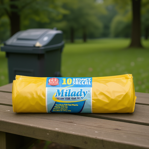 Juego de bolsas de basura 10 piezas (170Lt) con asa MILADY Amarillo G 982144 - Product Image 3