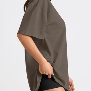 Servicio de OEM Plus Size Custom Graphic Streetwear camiseta blanca de algodón de las mujeres de alta calidad camiseta Plus Size transpirable - Product Image 3