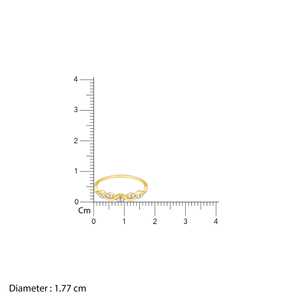 Anillo de Diamantes de Corte Brillante Redondo con Curvas Doradas Cultivadas en Laboratorio Majestic para Unisex - Product Image 1