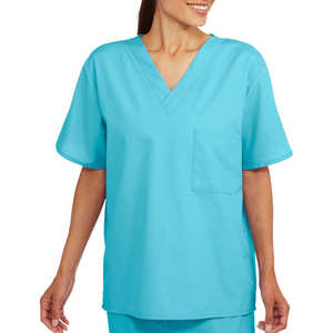 Uniforme médical personnalisé avec logo, tissu extensible, femme, homme, unisexe, entretien facile, anti-rides, pour médecin, infirmière, hôpital, tenue de travail - Product Image 1