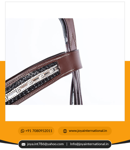 Bride en cuir de cheval brun clair finition naturelle couleur Cuir véritable souvent anglais harnais de bride en cuir Rênes assorties - Product Image 3