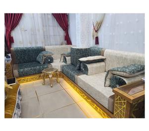 Design d'intérieur Majlis arabe, design classique moderne, ensemble élégant pour salon, sièges d'angle luxueux, design gain de place - Product Image 1