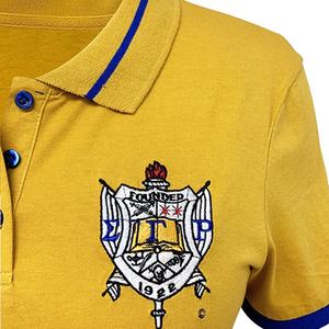 Camisetas deportivas de algodón bordadas para mujer, Polo personalizado informal - Product Image 5