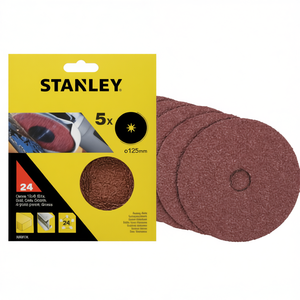 แผ่นขัดไฟเบอร์สแตนลีย์ขนาด 125 มม. สำหรับเครื่องเจียร - Product Image 2