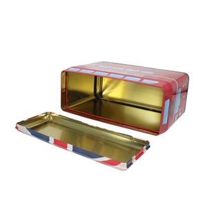 Rectangle Double Decker <b>Chocolate</b> Cookies <b>Tin</b> Can with Customized Logo Food Grade Tinplate Packaging - Product Image 3