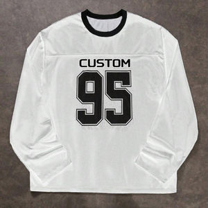 Camiseta de tiro de baloncesto con estampado Sublim personalizado, malla polivinílica transpirable 180GSM, camiseta de manga larga de fútbol americano, camiseta de malla - Product Image 3