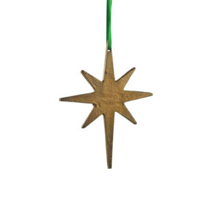 Décorations de Noël modernes en métal, design étoile, aluminium doré, décoration murale suspendue - Product Image 3