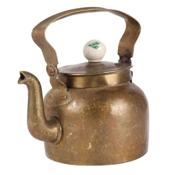 Tetera de latón clásica, Original, estilo antiguo de Oriente Medio, café árabe, artículos de cocina para el hogar