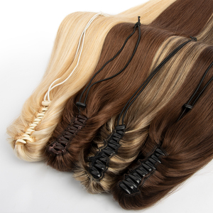 Extensions de cheveux humains <span class=keywords><strong>en</strong></span> queue de cheval à cordon de serrage, 100% cheveux naturels, couleur personnalisée <span class=keywords><strong>en</strong></span> gros - Product Image 5
