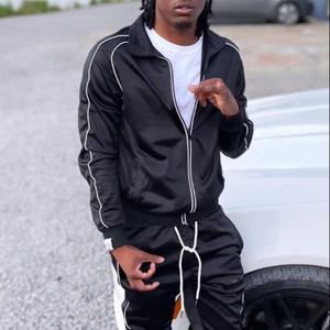 Veste de jogging d'été écologique personnalisée pour hommes de grande taille Survêtement réfléchissant 2 pièces Streetwear Survêtement - Product Image 6