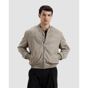 Men's and Women's <b>Suede</b> Varsity <b>Jacket</b> Casual Stand Collar with Hood Embroidered and Dyed Autumn Season Sizes XS to 6XL - Product Image 3