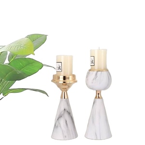 Premium Quality Metal <b>Marble</b> Table <b>Candle</b> Stand Home Decorative Candleholder for Christmas Discounted Price - Product Image 2
