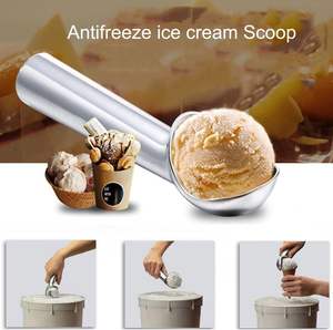 ที่ตักไอศกรีมอลูมิเนียมน้ำหนักเบาขนาดเล็กมีความยืดหยุ่นเป็นมิตรต่อสิ่งแวดล้อมเครื่องล้างจานปลอดภัยเครื่องมือในครัวสำหรับโยเกิร์ตแช่แข็ง - Product Image 1