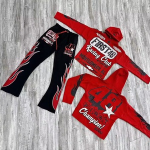 เสื้อมีฮู้ดสำหรับผู้ชายเสื้อครอปสไตล์วินเทจผ้าเช็ดทำความสะอาดแบบกรดซีดกันแดดออกแบบได้ตามต้องการสำหรับฤดูหนาว - Product Image 2
