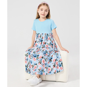 Vestidos Casuales para Niñas de 5 a 14 Años, Diseño Maxi Fluido de Bambú con Cintura Elástica y Característica Transpirable - Product Image 4