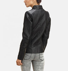 Nueva llegada chaquetas de cuero para mujer Chaquetas de cuero auténtico para mujer al por mayor mejor diseño personalizado chaqueta de cuero para mujer con OEM - Product Image 4