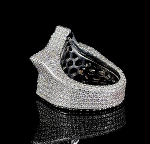 แหวนเงินสเตอร์ลิงรูปดาวสุด925เพชรประดับเพชรโมอิสสำหรับงานแต่งงานเครื่องประดับหรูหราสำหรับผู้ชายและผู้หญิง - Product Image 3