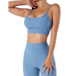 สปอร์ตบราน้ำหนักเบาสำหรับผู้หญิงสปอร์ตบราออกกำลังกายลายพื้นสไตล์เรียบง่าย - Product Image 5