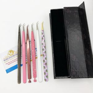 Pince à épiler d'isolation à 45 degrés avec bout pointu pour extensions de cils - Product Image 5