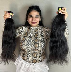 Extensiones de cabello humano Remy de grado ondulado indio crudo 100%, extensiones a granel rizadas profundas con ondas sueltas - Product Image 3