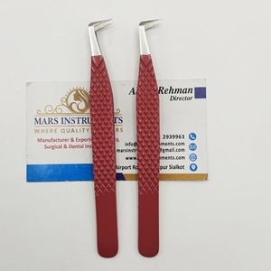 Pince à épiler durable pour extension de cils avec poignée en diamant Volume de botte longue - Product Image 2