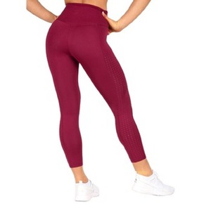 Mallas de yoga profesionales de cintura alta para mujer al mejor precio del fabricante OEM personalizables con tejido de punto con logotipo - Product Image 4