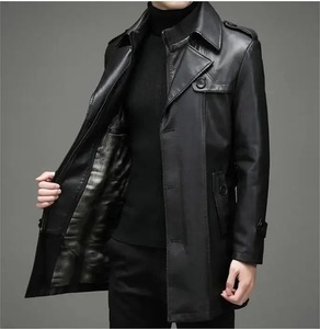 2024 cappotto invernale <span class=keywords><strong>in</strong></span> vera montone da <span class=keywords><strong>uomo</strong></span>, nuovo <span class=keywords><strong>Trench</strong></span> Casual, spesso e caldo, <span class=keywords><strong>in</strong></span> grandi dimensioni, giacca lunga autunnale e invernale fatta a mano - Product Image 2