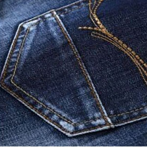 Jeans de Mezclilla de Invierno para Hombre, Corte Recto, Tela Satinada, Diseño Transpirable, Colores Sólidos Personalizados, Logotipo Personalizado, Alta Calidad - Product Image 3