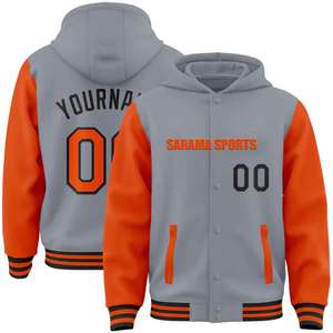 Chaqueta universitaria de béisbol personalizada para hombre, de lona, transpirable, para invierno, al por mayor, en blanco, estilo Letterman - Product Image 1