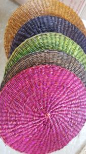 Tapis ronds modernes les mieux notés en rotin jonc de mer et jacinthe d'eau pour hôtels - Product Image 3