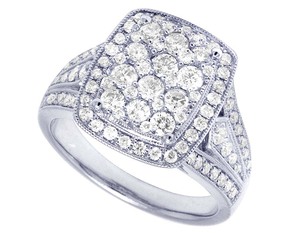 Cluster Moissanite Diamond <b>Ring</b> in S925 Sterling Silver Luxurious <b>Iced</b> Out Jewelry For Special Occasions - Product Image 3