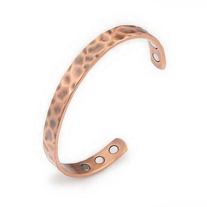 Pure Copper <b>Magnetic</b> <b>Bracelet</b> Arthritis Therapy Energy Rose Gold Brass Bangle <b>Bracelets</b> by Decor World Expo - Product Image 2