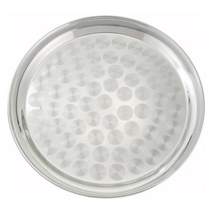 ถาดสแตนเลสขัดเงาทรงกลมทรงกลมสำหรับเสิร์ฟของหวานในโรงแรมร้านอาหาร - Product Image 1