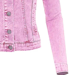 Chaqueta Vaquera para Mujer OEM, Otoño Invierno, Casual, 100% Algodón, Secado Rápido, Transpirable, Talla Grande, con Botones - Product Image 6