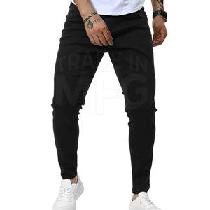 2024 pantalones vaqueros rectos de cintura alta para hombres superventas hechos a medida 100% algodón de secado rápido con artesanía de alta calidad precio razonable - Product Image 2