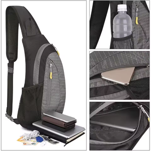 Bolso de Pecho para Hombre TRILACE INTERNATIONAL, Impermeable, de Nailon/Algodón/Neopreno, con Logotipo Personalizado en Relieve, Tejido de 340g, Estilo Bandolera - Product Image 4