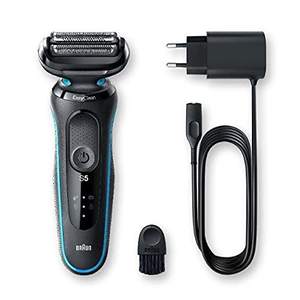 Mini rasoir électrique vert menthe noir avec lames doubles et triples, étanche IPX7, alimentation USB, interface en allemand - Product Image 5