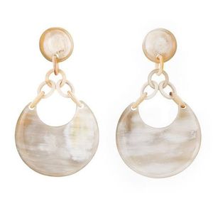 Bijoux en corne naturelle de qualité supérieure Taille personnalisée Boucle d'oreille pour femme Utilisation quotidienne Corne de buffle avec technique polie par HF Crafts - Product Image 5