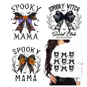 เสื้อยืดพิมพ์ลายผีและโบว์สำหรับตกแต่งเสื้อยืดออกแบบเองได้ - Product Image 1
