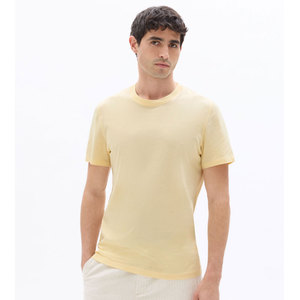 Camiseta de Manga Corta para Hombre, Cuello Redondo, Corte Regular, Color Sólido, Algodón Jersey, Estilo Casual - Product Image 6