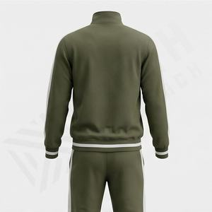 Conjunto Deportivo Personalizado con Cremallera Completa para Correr, Pantalones Deportivos y Chaqueta con Cremallera, Diseño con Logotipo en Blanco, Pantalones Deportivos con Cremallera, Chaqueta Elástica para Gimnasio - Product Image 2