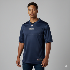 Camiseta de Fútbol Americano de Malla de Poliéster Transpirable, Manga Corta, Corte Holgado, Secado Rápido, Uniformes Personalizados para Equipos, Proveedor al por Mayor - Product Image 6