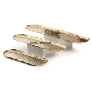 Lot de trois plateaux à chocolat dorés en métal Plateau à chocolat fait main de qualité supérieure Plateau à chocolat en métal de créateur le plus vendu - Product Image 5