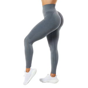 Haute élasticité loisirs sport taille haute bout à bout course Fitness Leggings taille haute Yoga pantalon Leggings pour femmes - Product Image 1