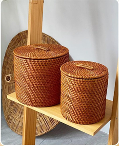 Round Rattan <b>Storage</b> <b>Box</b> with Lid Handmade <b>Storage</b> <b>Box</b> Eco-Friendly Natural Home and Home <b>Decor</b> Wholesale from Vietnam - Product Image 6