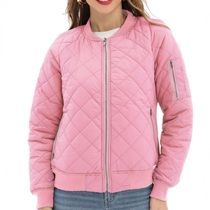 Chaqueta Bomber para Mujer con Cremallera Completa, Color Sólido, Calidad Premium, Ligera y Cómoda - Product Image 1